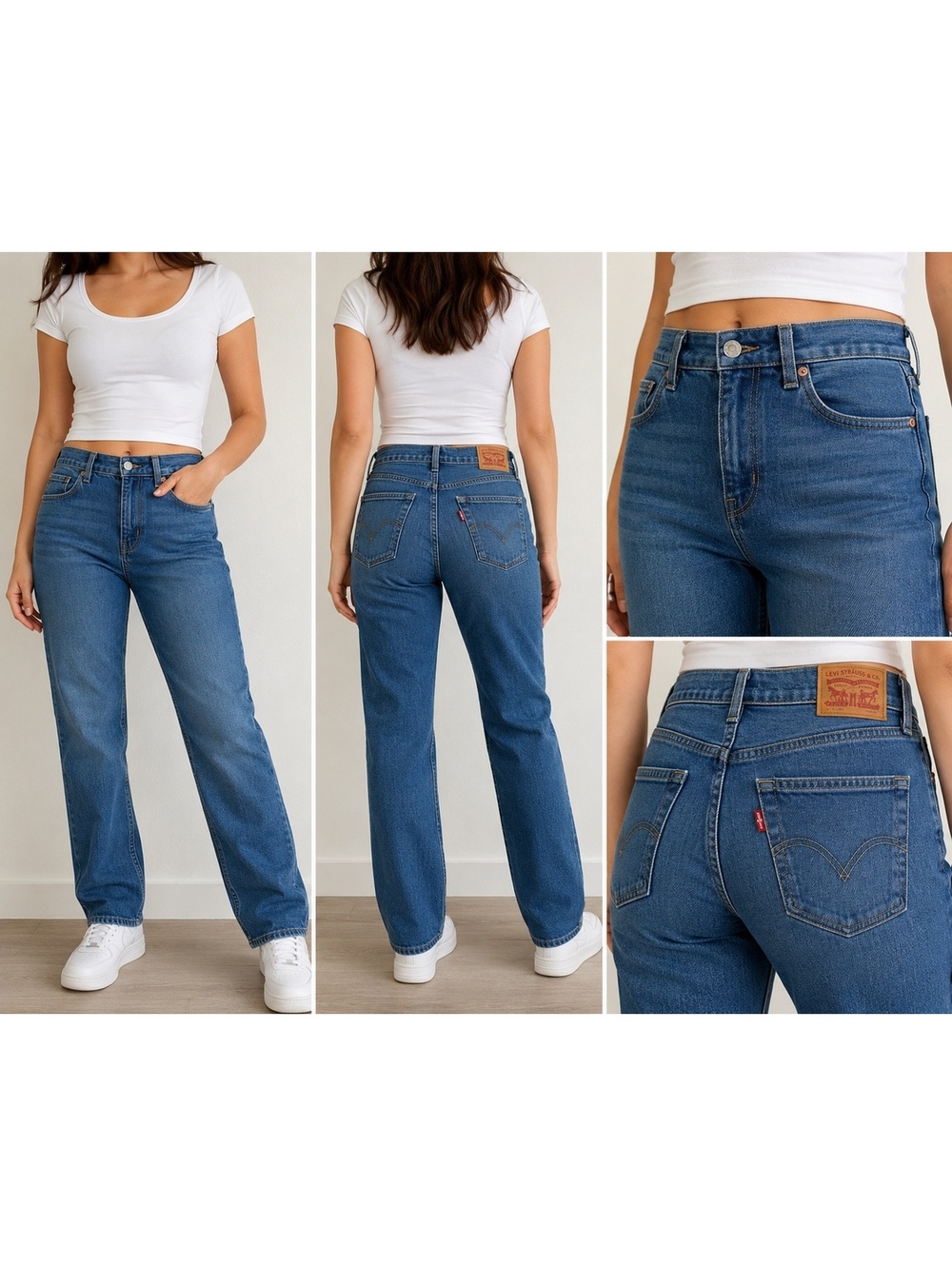 Levi’s Women’s Classic Straight Jeans Size 12 Medium Wash Stretch Denim